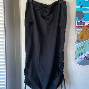 Black Drawstring Skirt w/ pockets